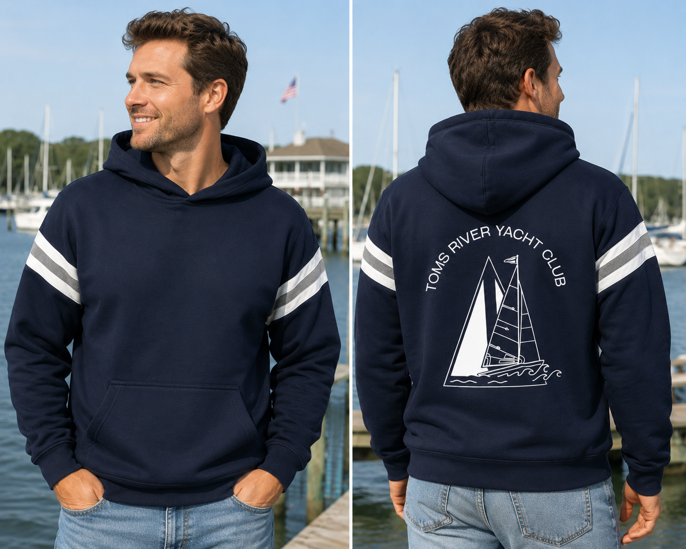 TRYC Striped Fleece Hoodie