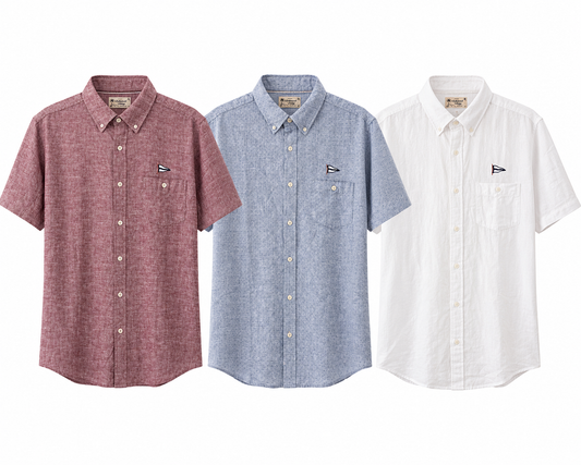 MENS LINEN/COTTON SHORT SLEEVE SHIRT