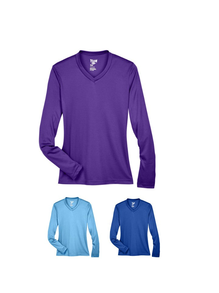 Ladies Long Sleeve V-Neck